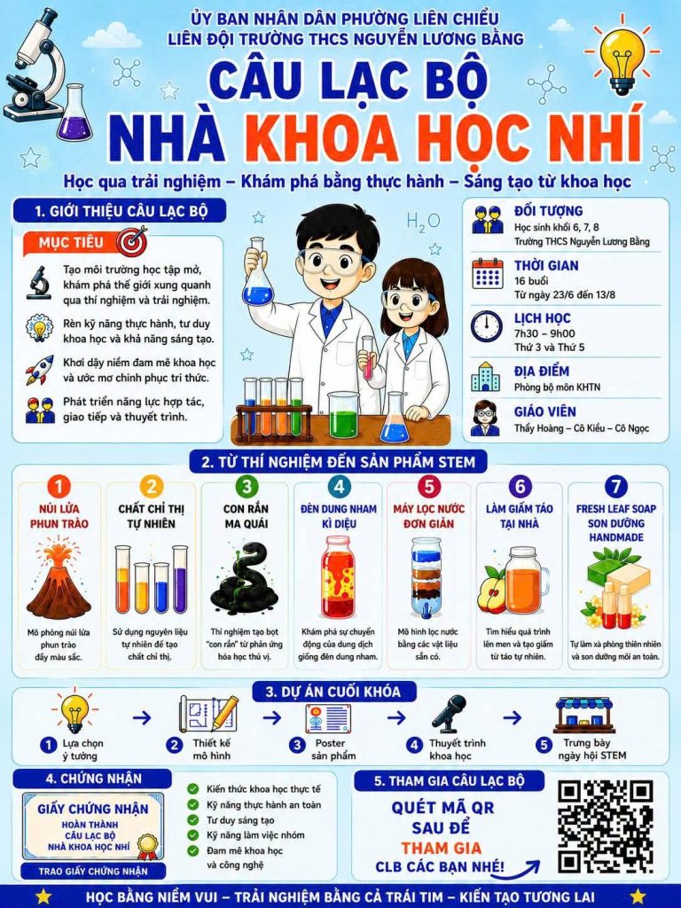 TRƯỜNG THCS NGUYỄN LƯƠNG BẰNG TRIỂN KHAI MIỄN PHÍ CÁC CÂU LẠC BỘ HÈ 2026 4 FB IMG 1782999681662