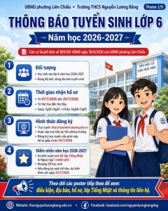 THÔNG BÁO CHÍNH THỨC TUYỂN SINH LỚP 6 NĂM HỌC 2026-2027